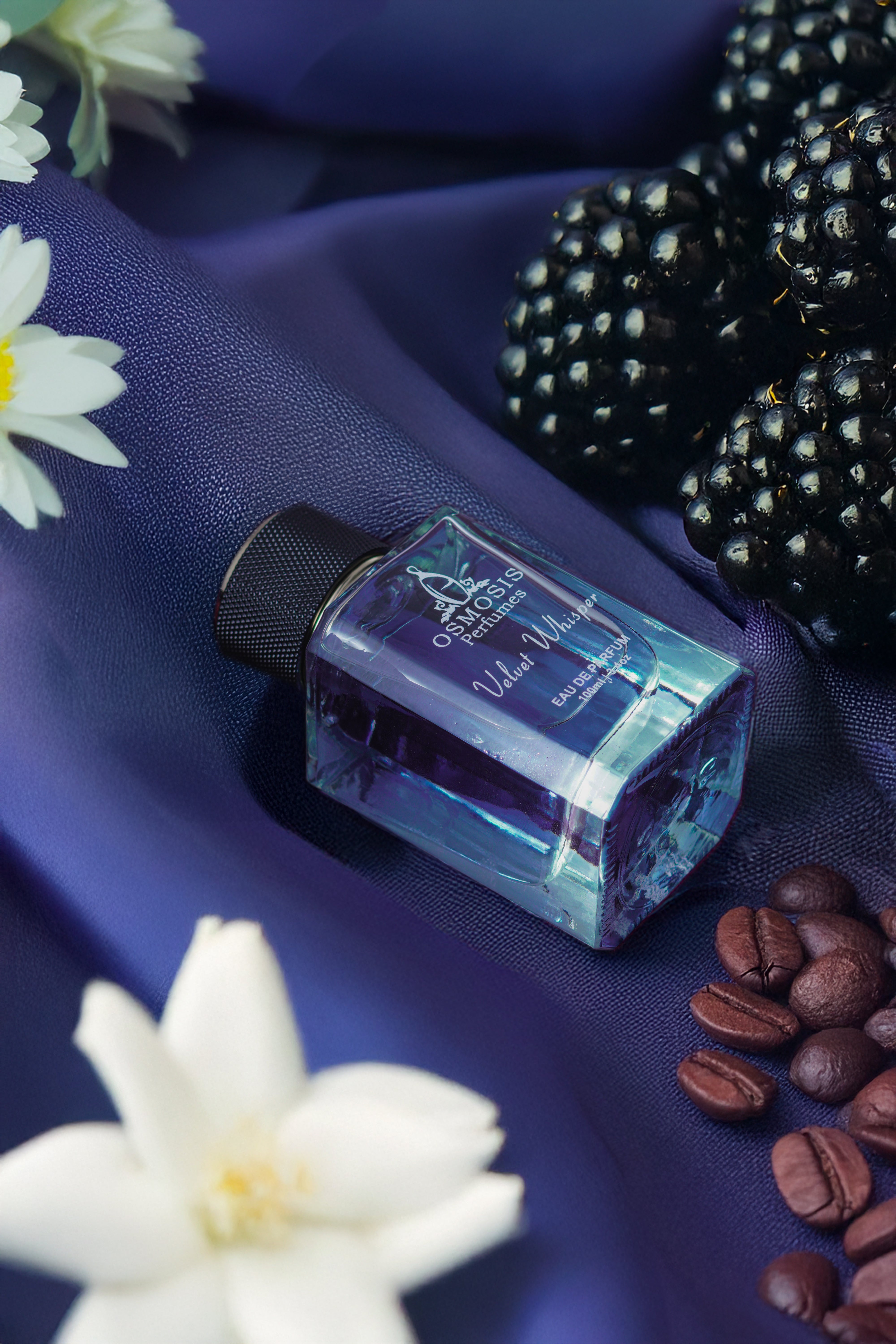 "Velvet Whisper Perfume by Osmosis – A luxurious oriental vanilla fragrance with warm and sensual notes."