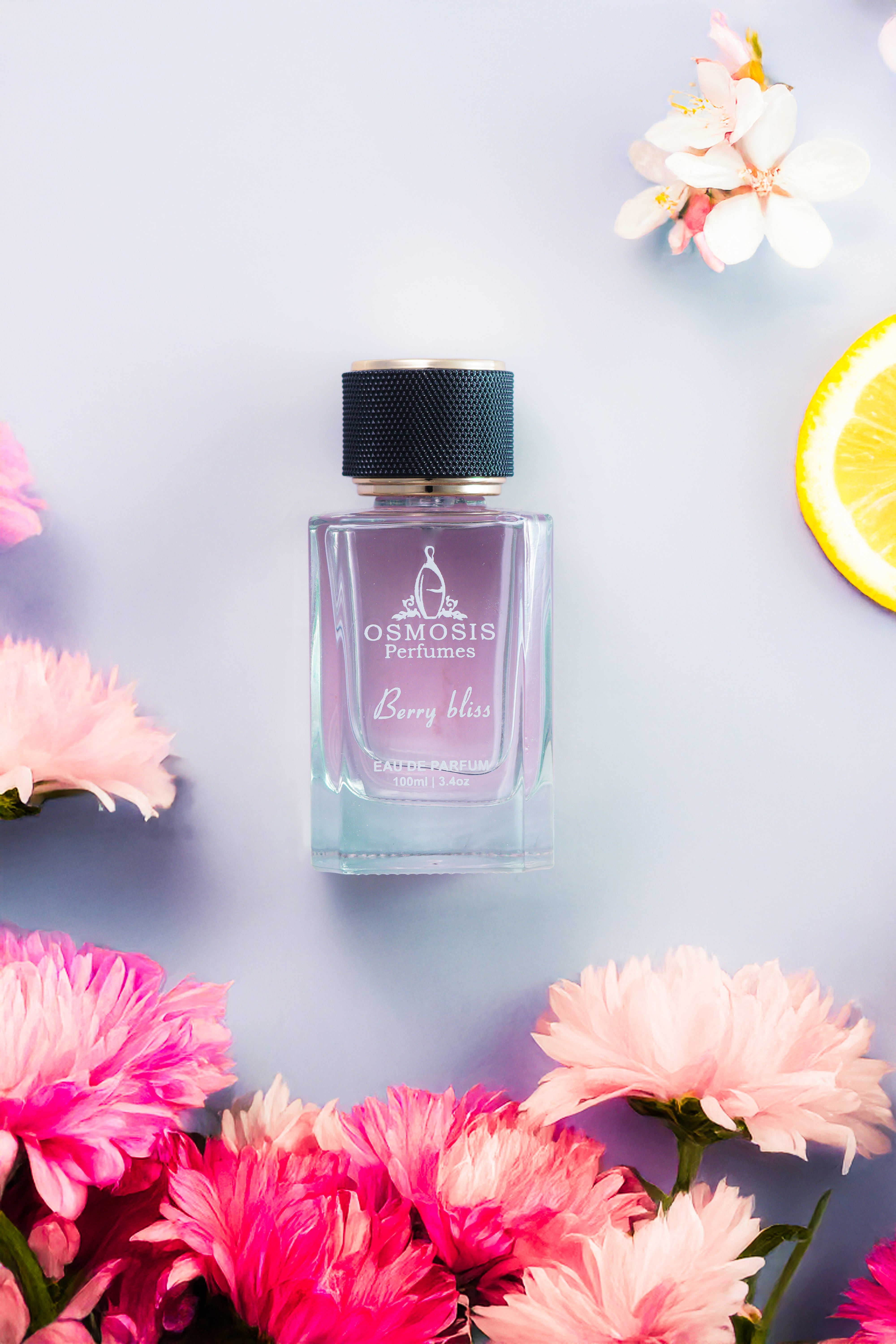 "Berry Bliss Perfume by Osmosis – A vibrant and playful fruity-floral fragrance with notes of berries and blossoms."

