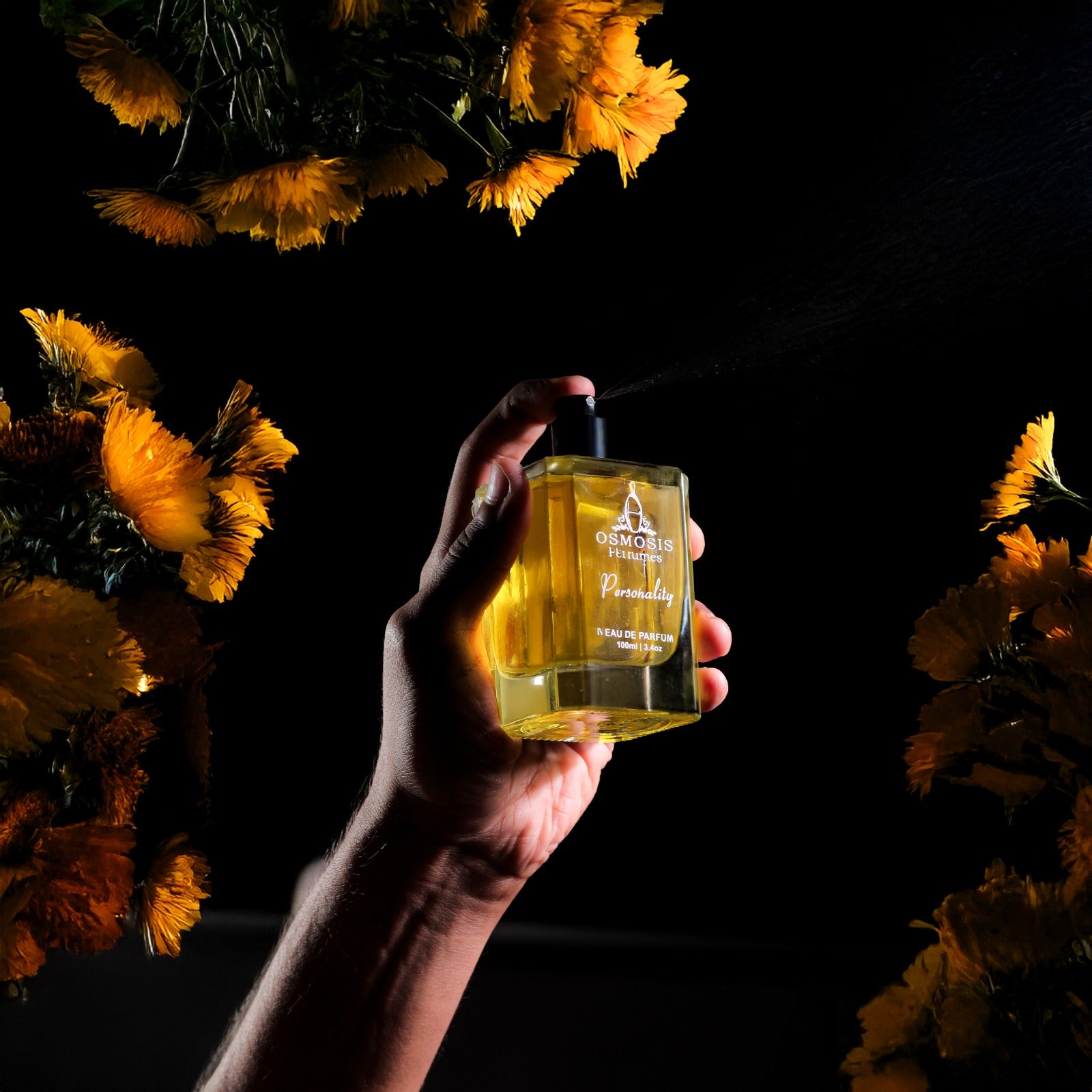 "Osmosis Perfumes Personality Essence – A vibrant and uplifting fragrance with citrus and floral undertones, ideal for a fresh start."