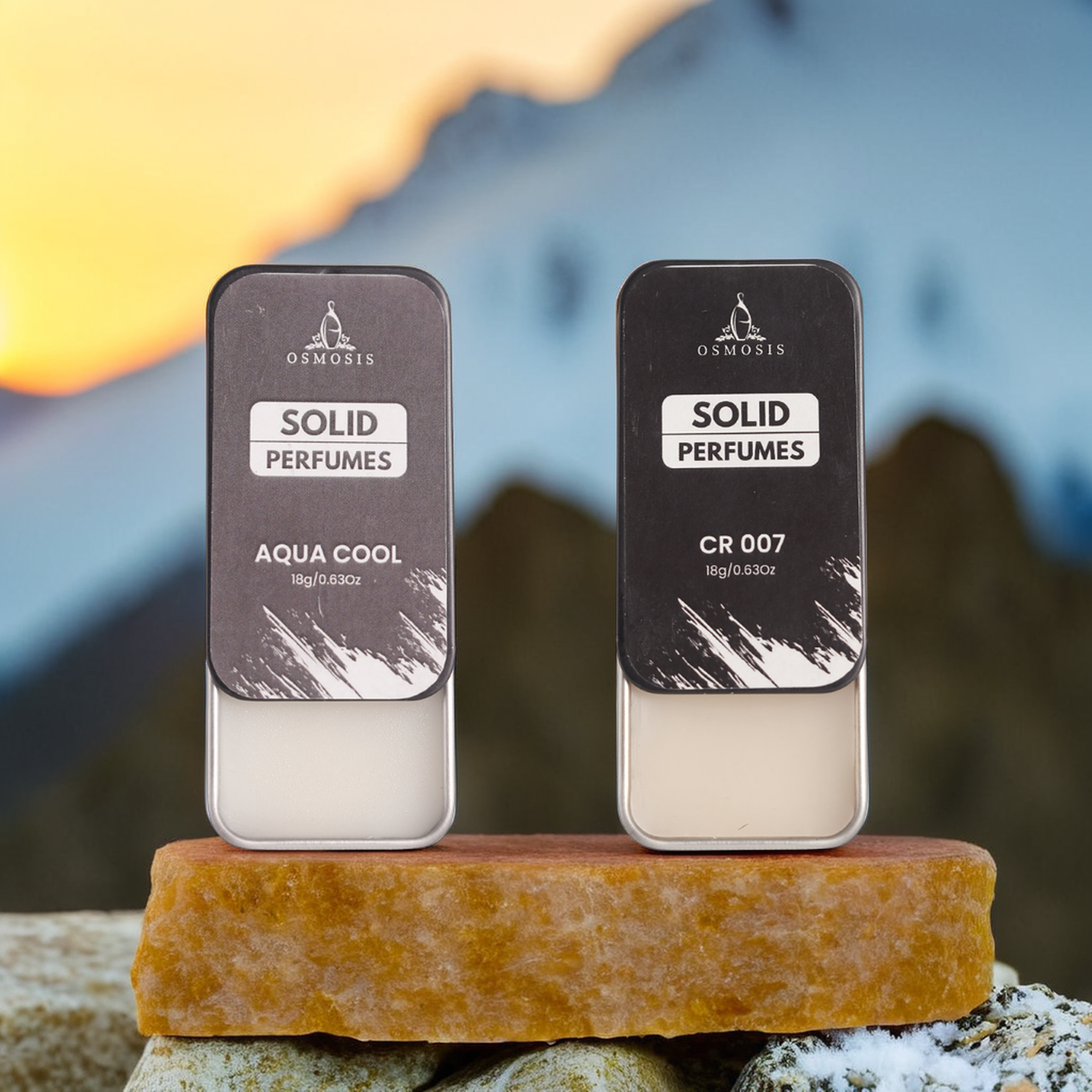 Aqua Cool + CR007 Solid Perfume (Pack of 2) | Goodness of Bees Wax & Shea Butter