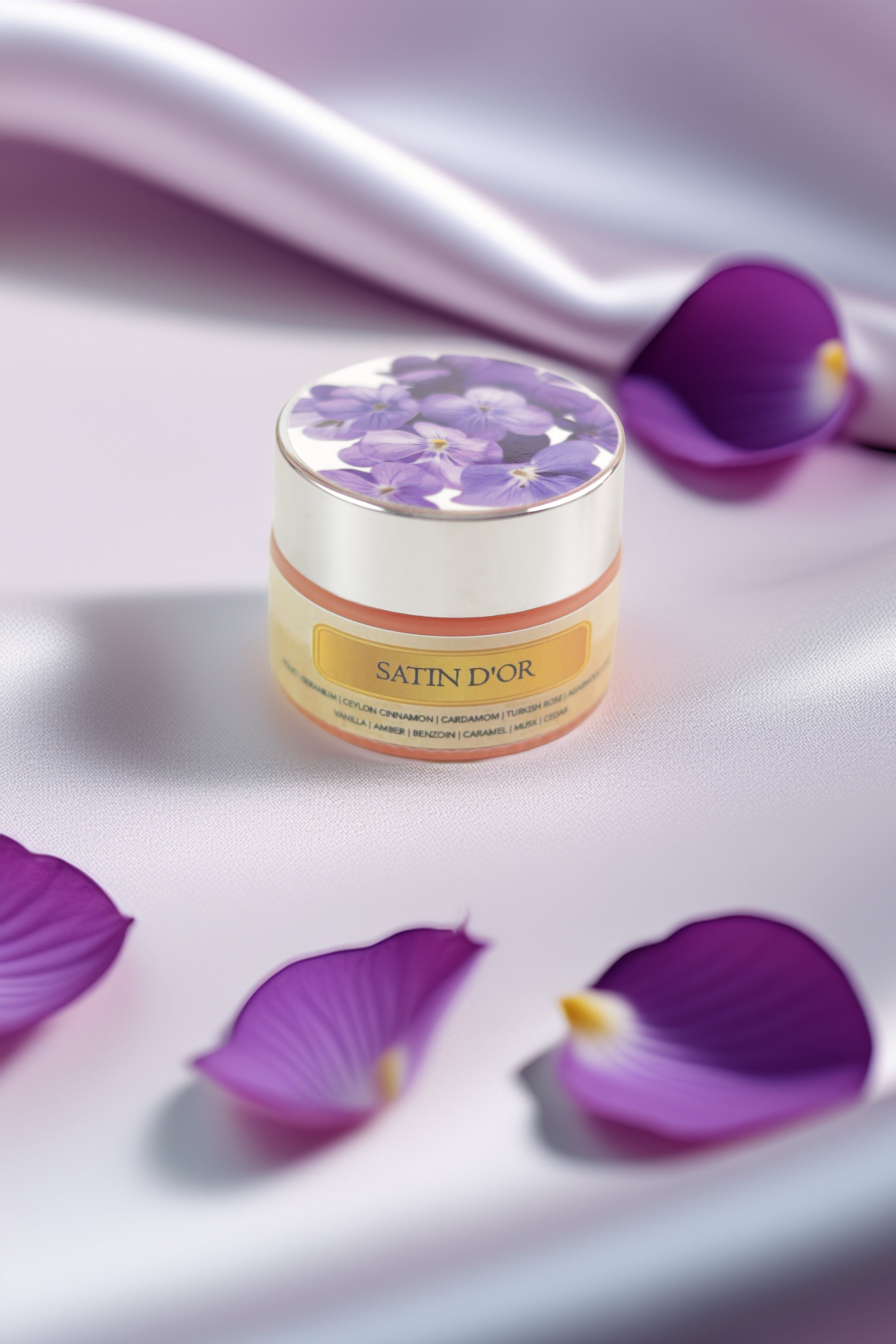 Satin D’Or Solid Perfume by Osmosis – Floral Amber Luxury Fragrance Balm
